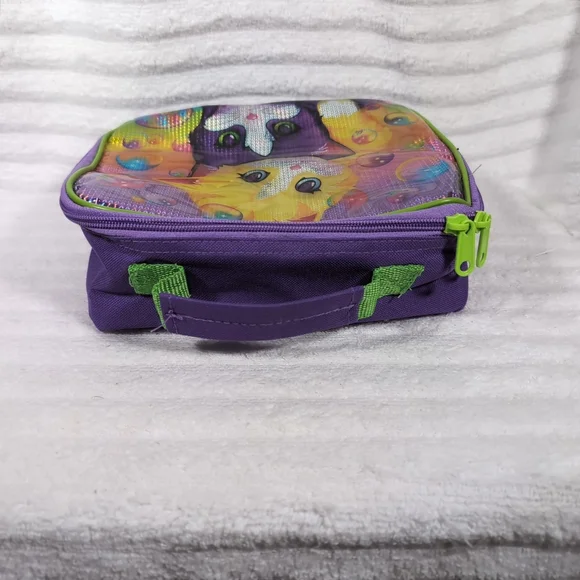 Lisa Frank Bubble Kittens Cats Soft Lunch Box Bag Lunchbox Pink Purple Zip - Picture 4 of 7